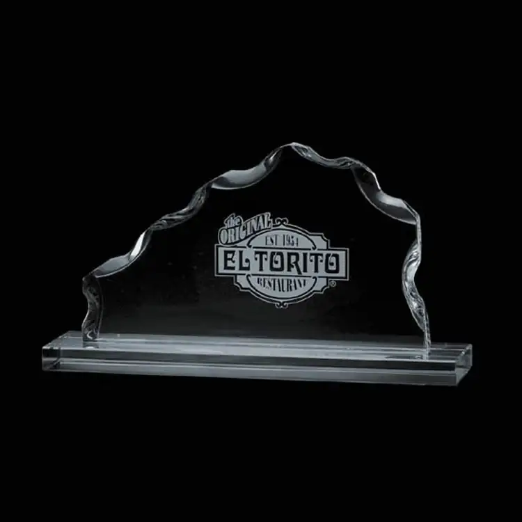 Mandelay Jade Glass Award - Deep Etch