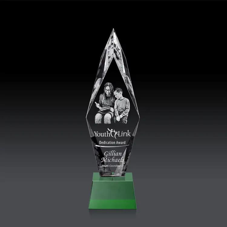 Manilow Optical Crystal on Robson Base Award - 3D Engraving #5