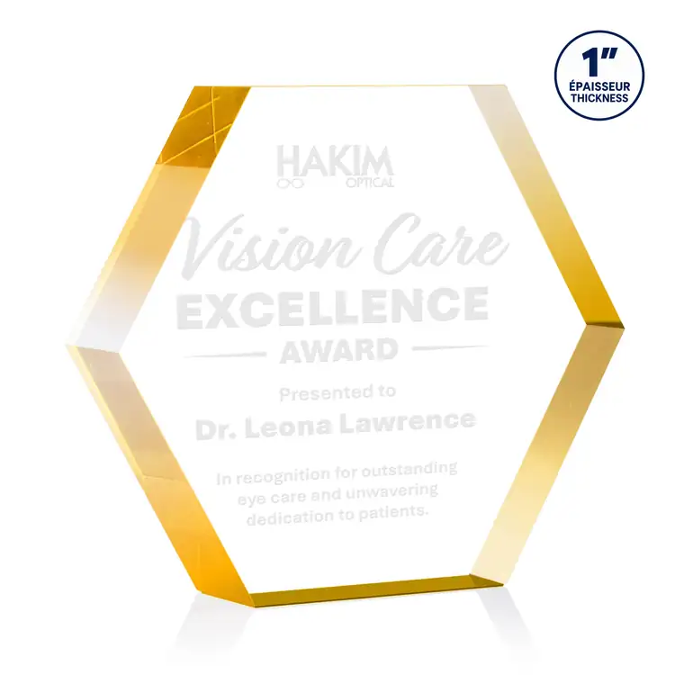 Markville Acrylic Award - Hexagon - Laser Engraving #2