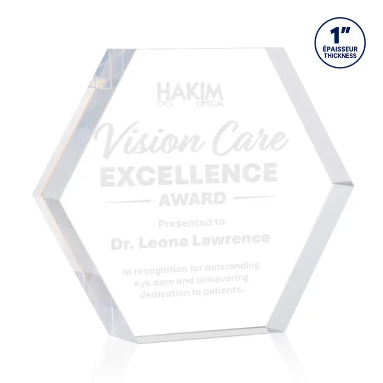 Markville Acrylic Award - Hexagon - Laser Engraving #5
