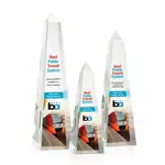 Trophée Master en cristal optique - Obélisque - Multicolore