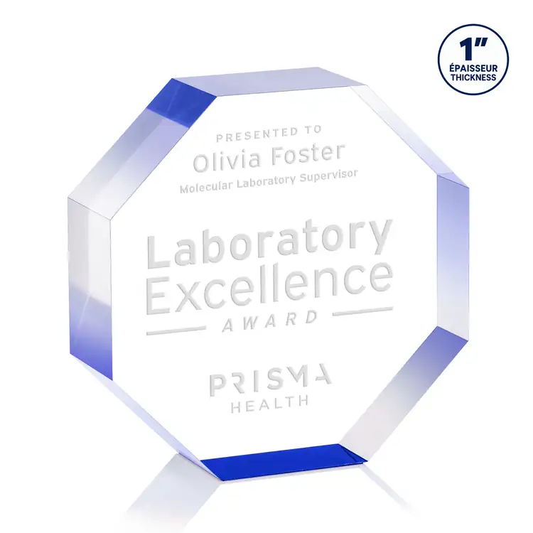 Melrose Acrylic Award - Octagon - Laser Engraving #4