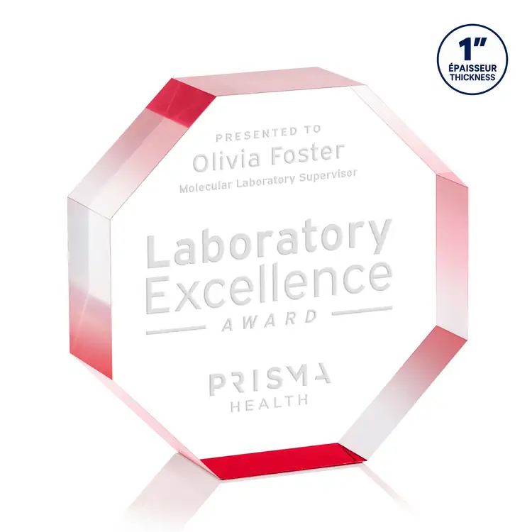 Melrose Acrylic Award - Octagon - Laser Engraving #5