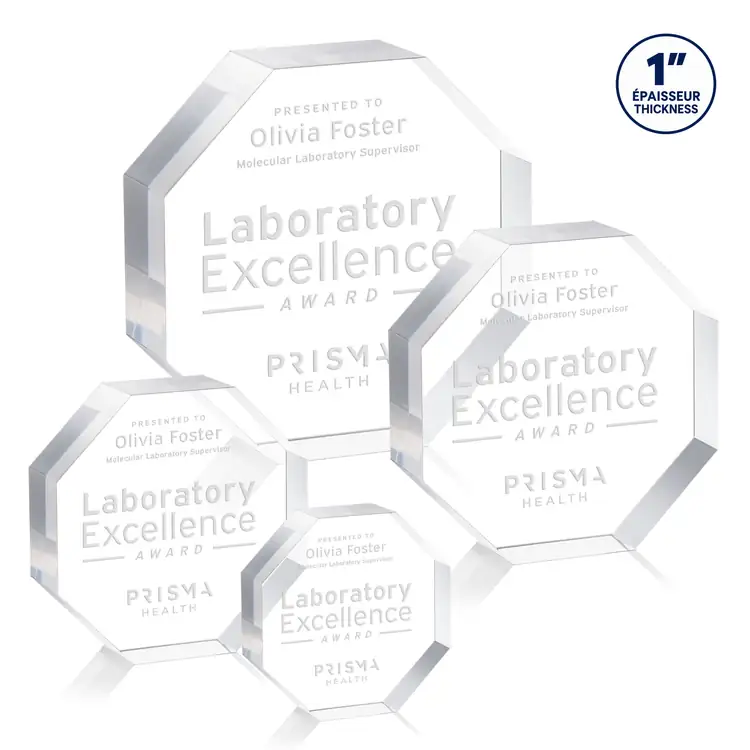 Melrose Acrylic Award - Octagon - Laser Engraving