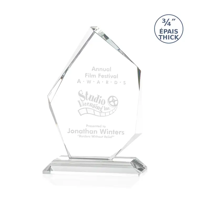 Mercer Starfire Crystal Award - Deep Etch #2