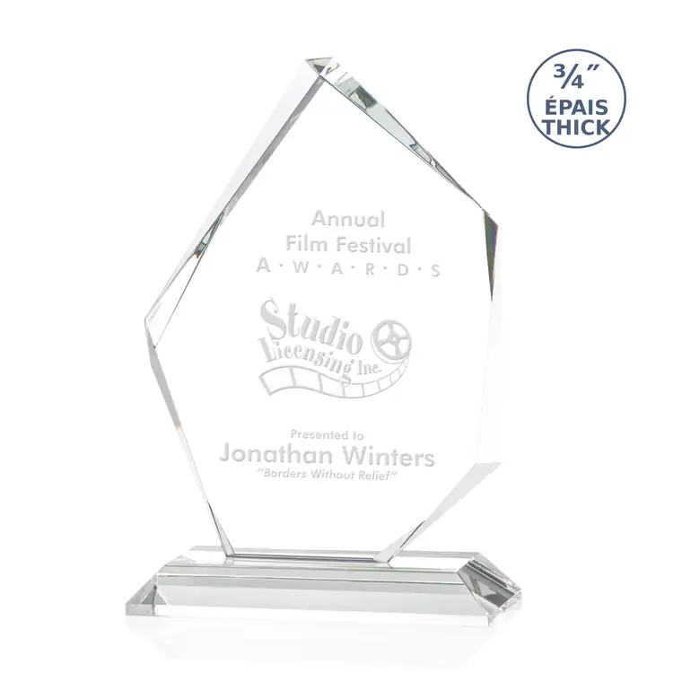 Mercer Starfire Crystal Award - Deep Etch #4
