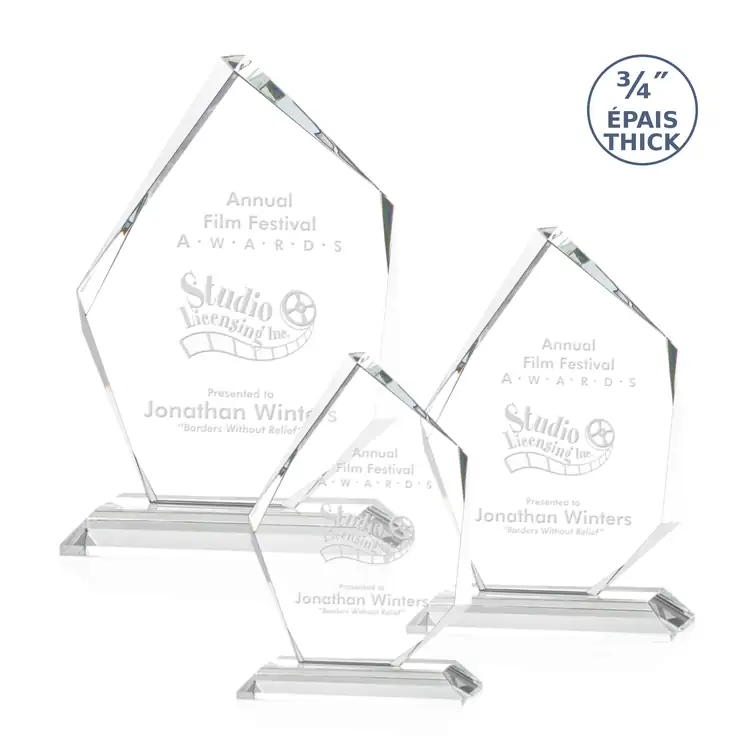Mercer Starfire Crystal Award - Deep Etch