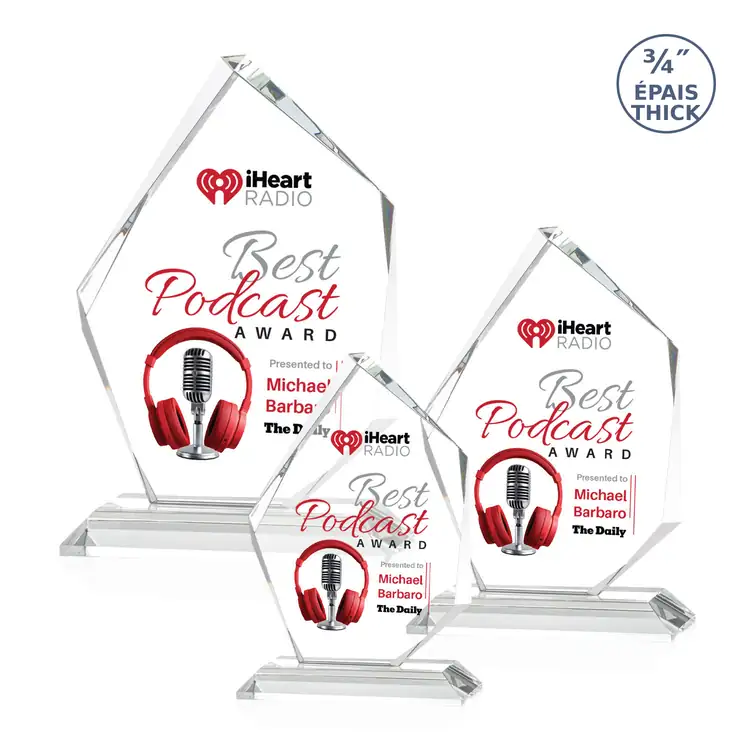 Mercer Starfire Crystal Award - Multicolor