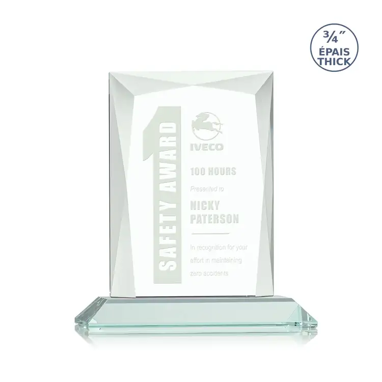 Messina Jade Glass Award - Deep Etch #2