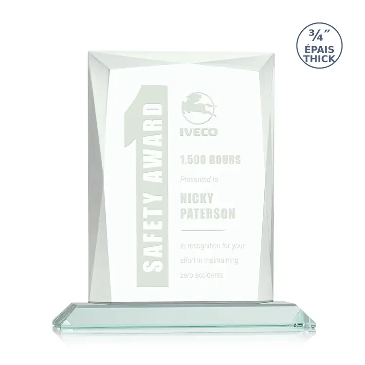 Messina Jade Glass Award - Deep Etch #4