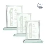 Trophée Messina en verre jade - Gravure