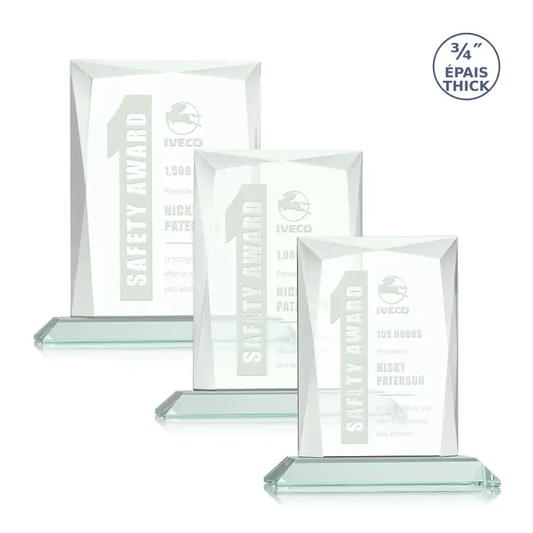 Messina Jade Glass Award - Deep Etch