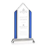 Trophée Metro Tower R.S. Owens en cristal optique bleu cobalt