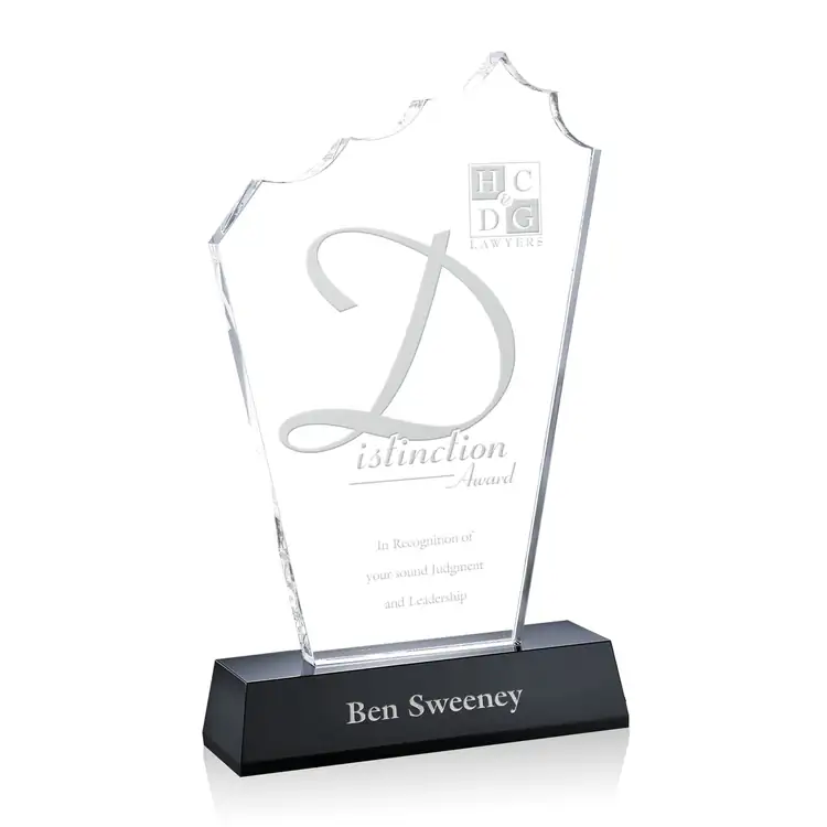 Monterey Optical Crystal Award with Coloured Base #2