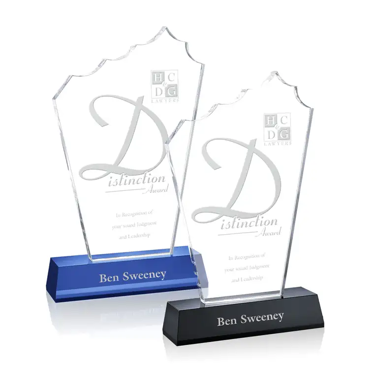 Monterey Optical Crystal Award with Coloured Base