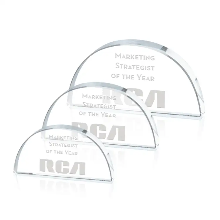 Montrose Semicircular Optical Crystal Award