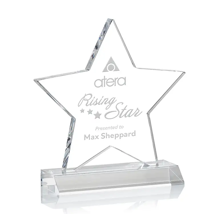 Nelson Acrylic Award - Star - Laser Engraving #2