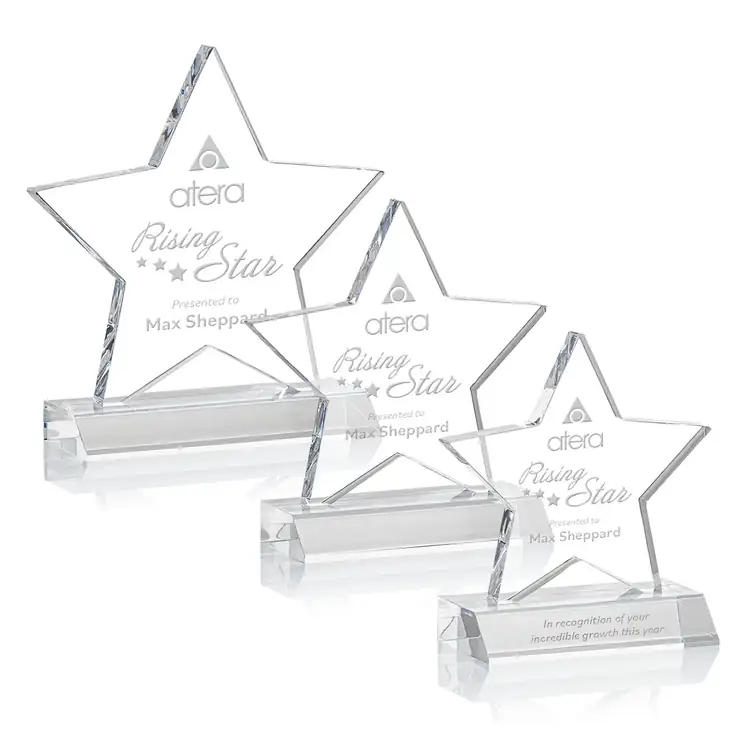 Nelson Acrylic Award - Star - Laser Engraving