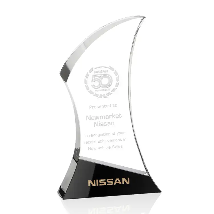 Nerina Optical Crystal Award with Slanted Base #2