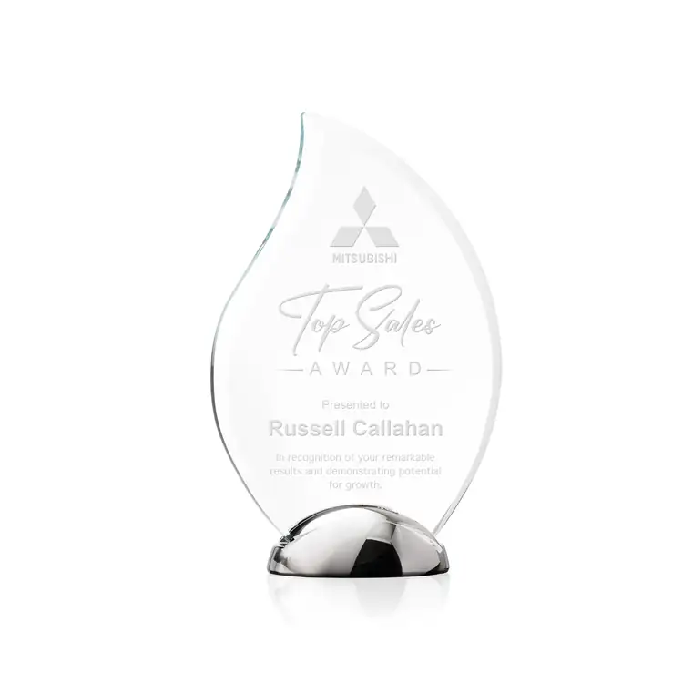 Neskita Flame Crystal Award - Deep Etch #2