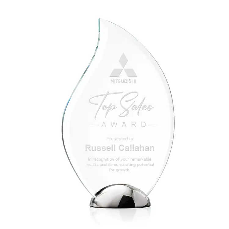 Neskita Flame Crystal Award - Deep Etch #4