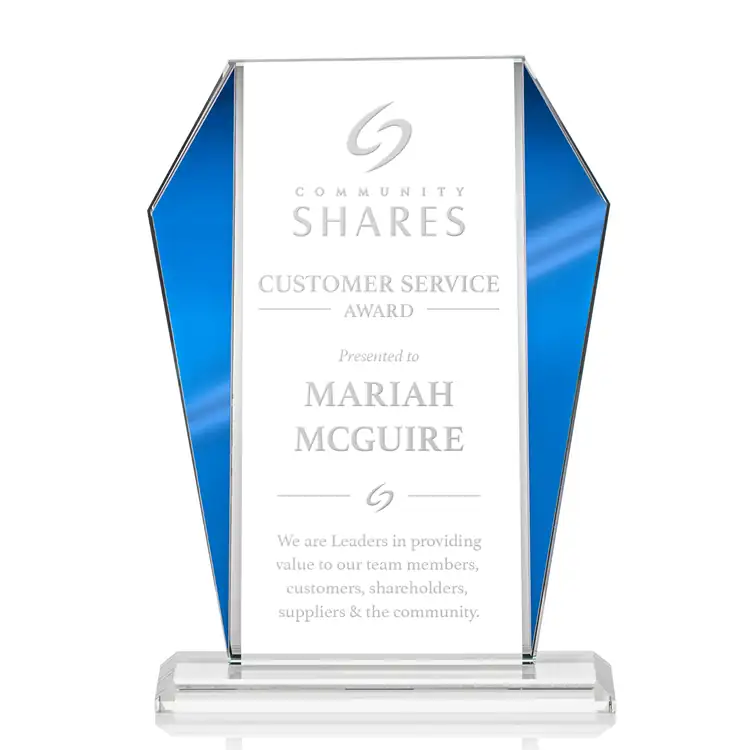 Newbury Starfire Crystal Award - Deep Etch #3