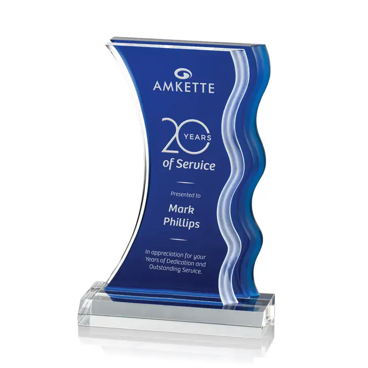 Nolan Blue and Clear Acrylic Award #3