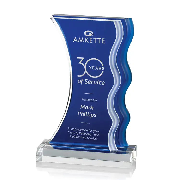 Nolan Blue and Clear Acrylic Award #4