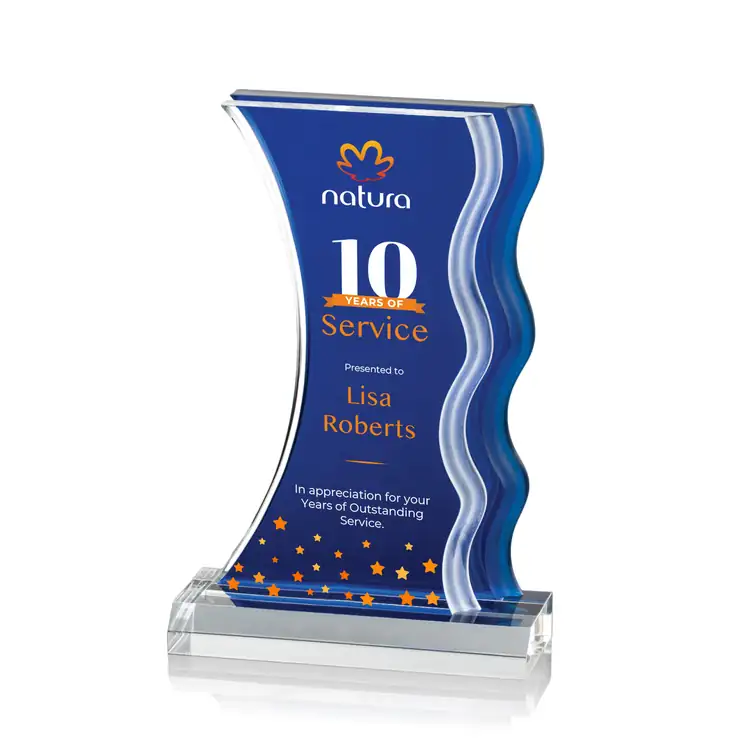 Nolan Blue and Clear Acrylic Award - Multicolor #2