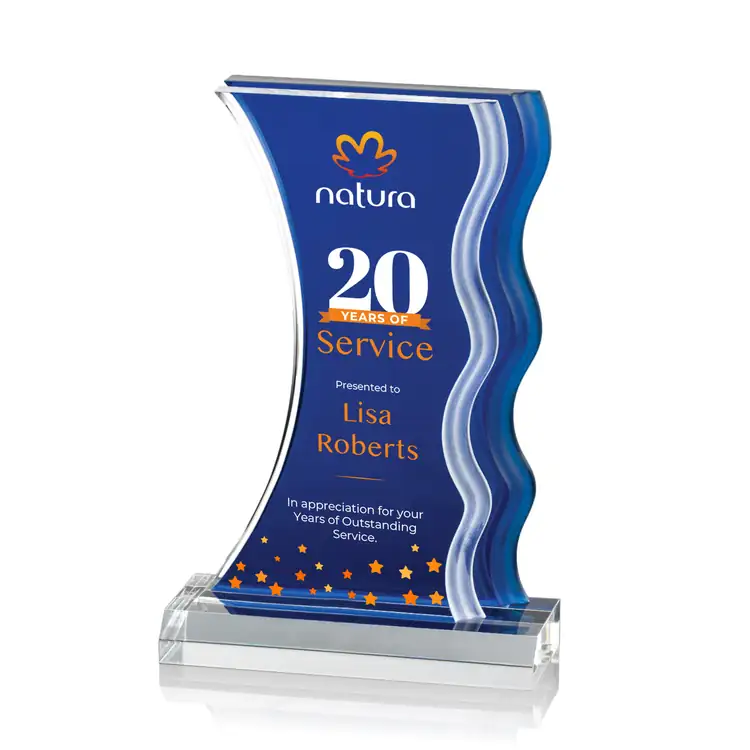 Nolan Blue and Clear Acrylic Award - Multicolor #3