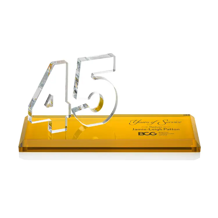Trophée Northam anniversaire en cristal Starfire - Gravure et couleur #10