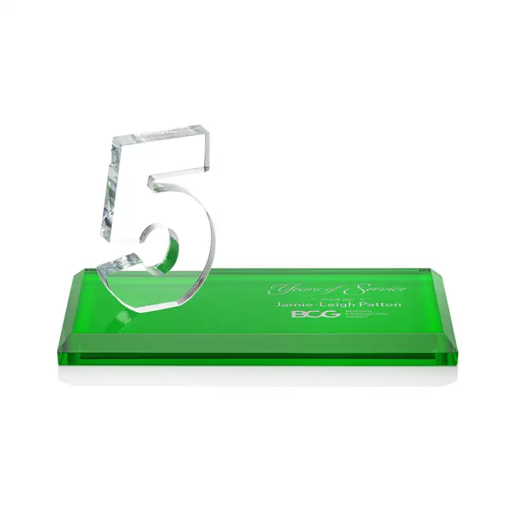 Trophée Northam anniversaire en cristal Starfire - Gravure et couleur #12