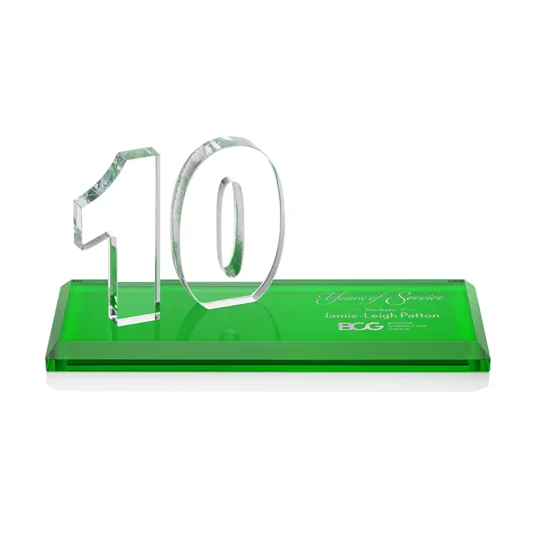 Trophée Northam anniversaire en cristal Starfire - Gravure et couleur #13
