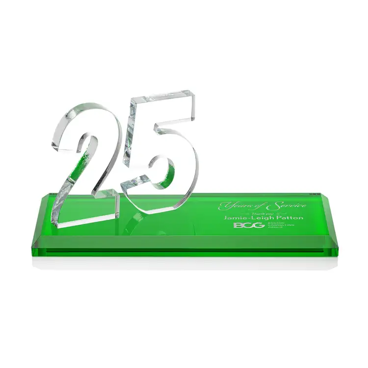 Trophée Northam anniversaire en cristal Starfire - Gravure et couleur #16