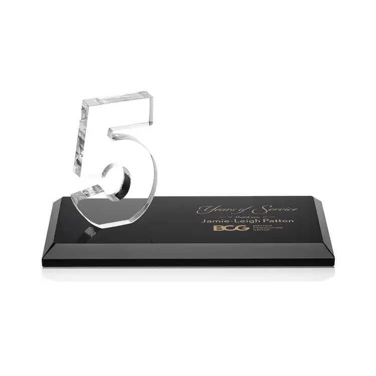 Trophée Northam anniversaire en cristal Starfire - Gravure et couleur #22
