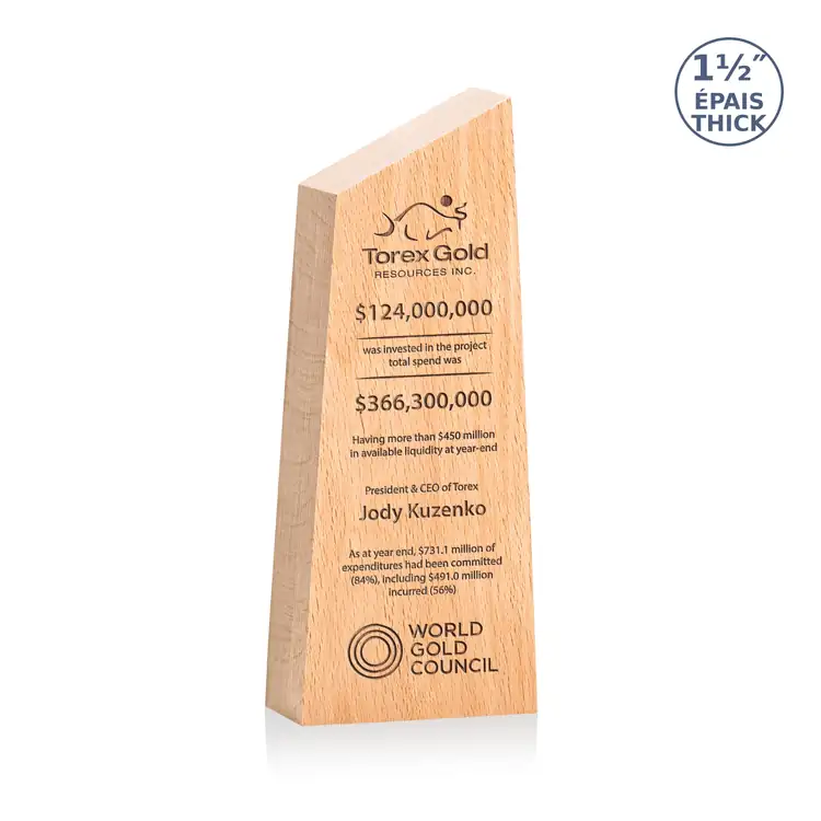 Nottinghill Beechwood Award - Laser Engraved #2