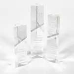 Trophée Oakham en cristal optique - Triangle - Gravure