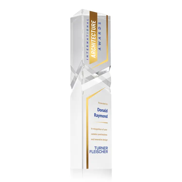 Oakham Optical Crystal Award - Triangle - Multicolor #2