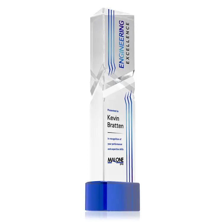 Oakham Optical Crystal Award - Triangle on Paragon Base - Multicolor #5