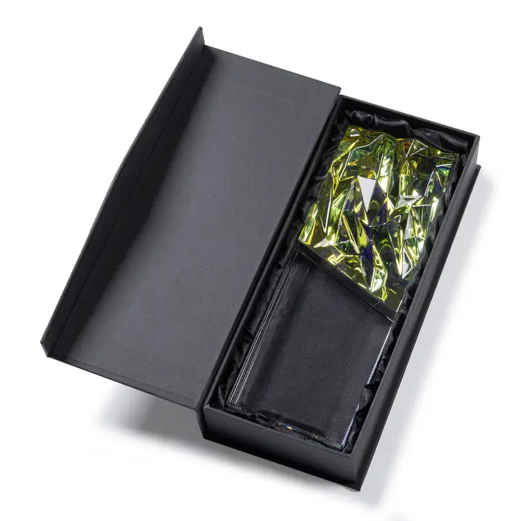 Ophelia Optical Crystal Award with Clear Base - Deep Etch #5