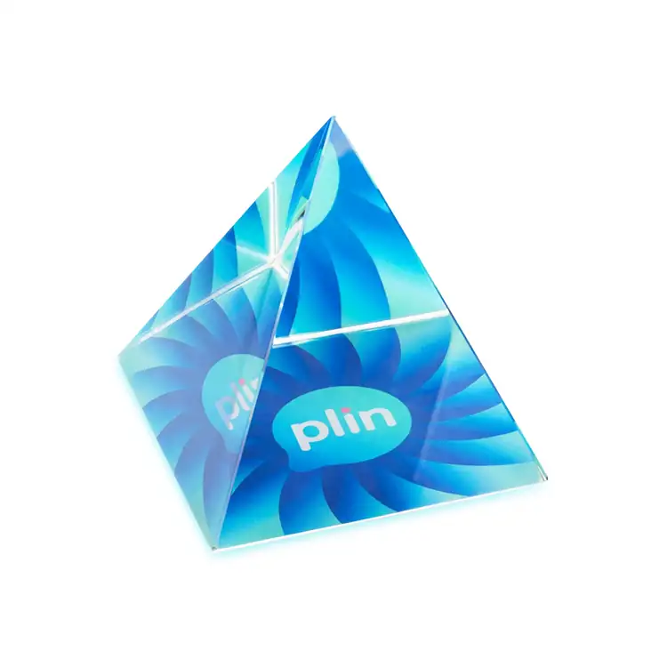 Optical Pyramid Crystal Award - Multicolor #2