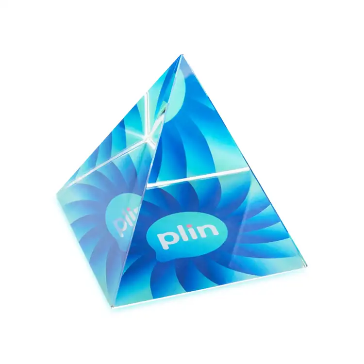 Optical Pyramid Crystal Award - Multicolor #3