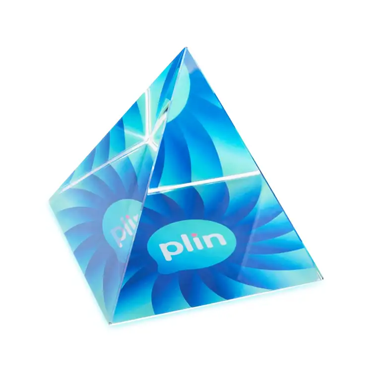 Optical Pyramid Crystal Award - Multicolor #4