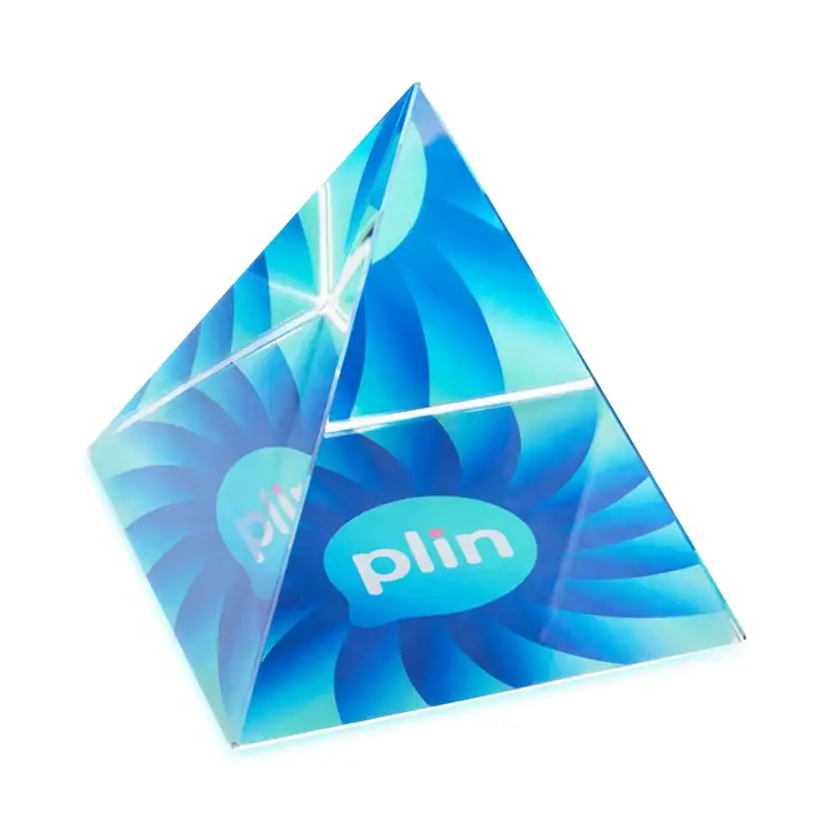Optical Pyramid Crystal Award - Multicolor #5