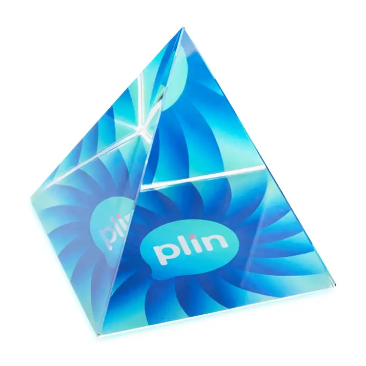Optical Pyramid Crystal Award - Multicolor #6