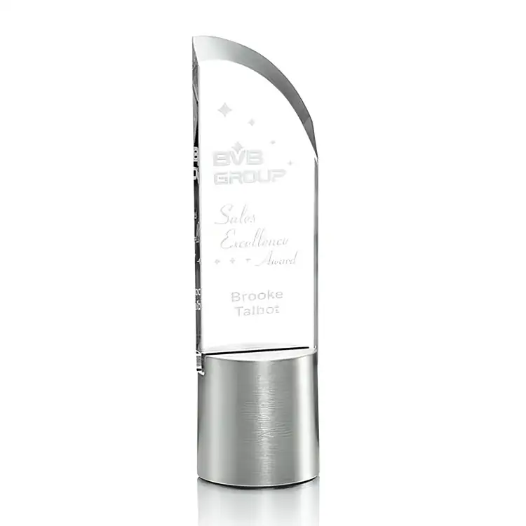 Oswald Starfire Crystal Award with Arched Top