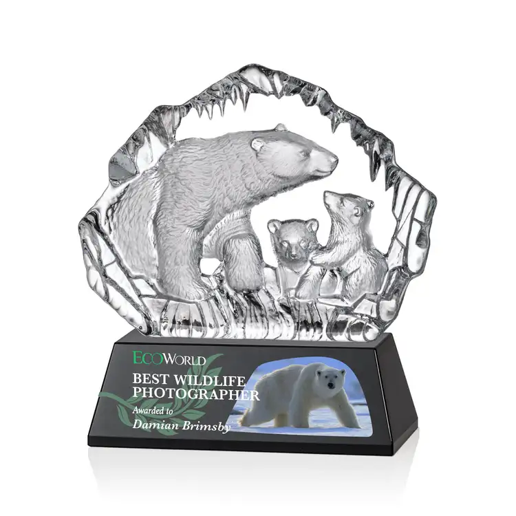 Ottavia Polar Bears Award - Optical Crystal - Multicolor #3