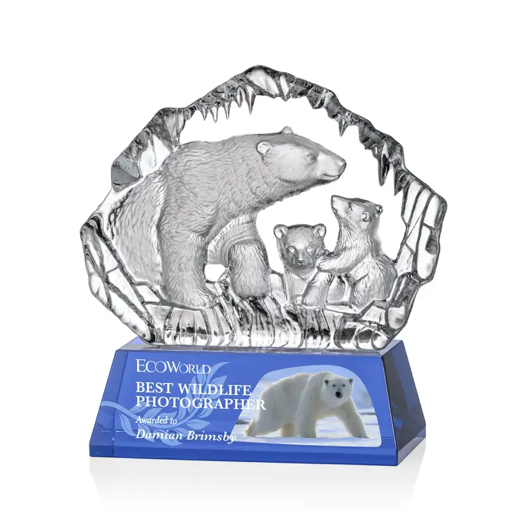Ottavia Polar Bears Award - Optical Crystal - Multicolor #4
