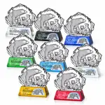 Trophée Ottavia avec ours polaires en cristal optique - Multicolore