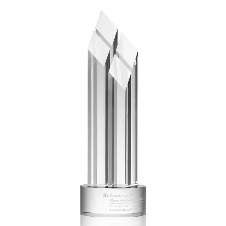 Overton Clear Optical Crystal Award #4